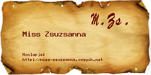 Miss Zsuzsanna névjegykártya